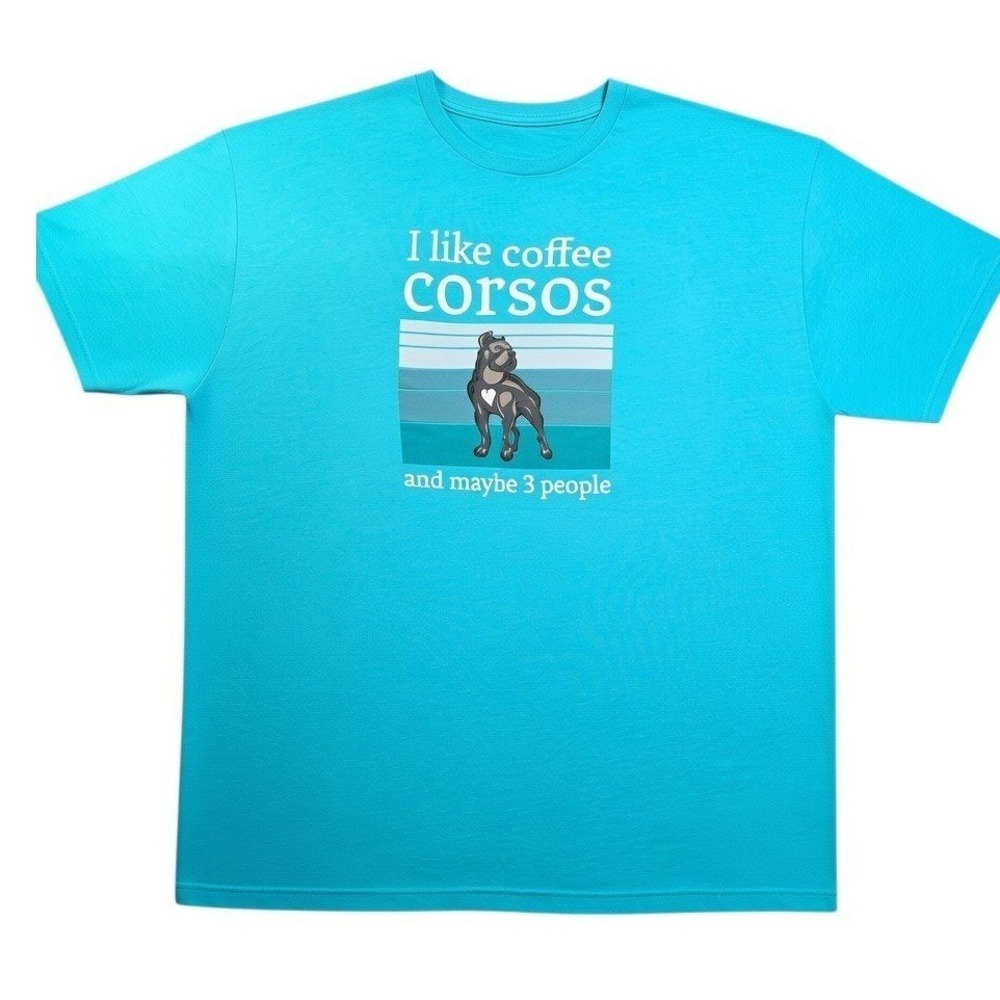 Corso Dog Graphic Coffee Lover Rescue T Shirt Womens‎ XXL Next Level